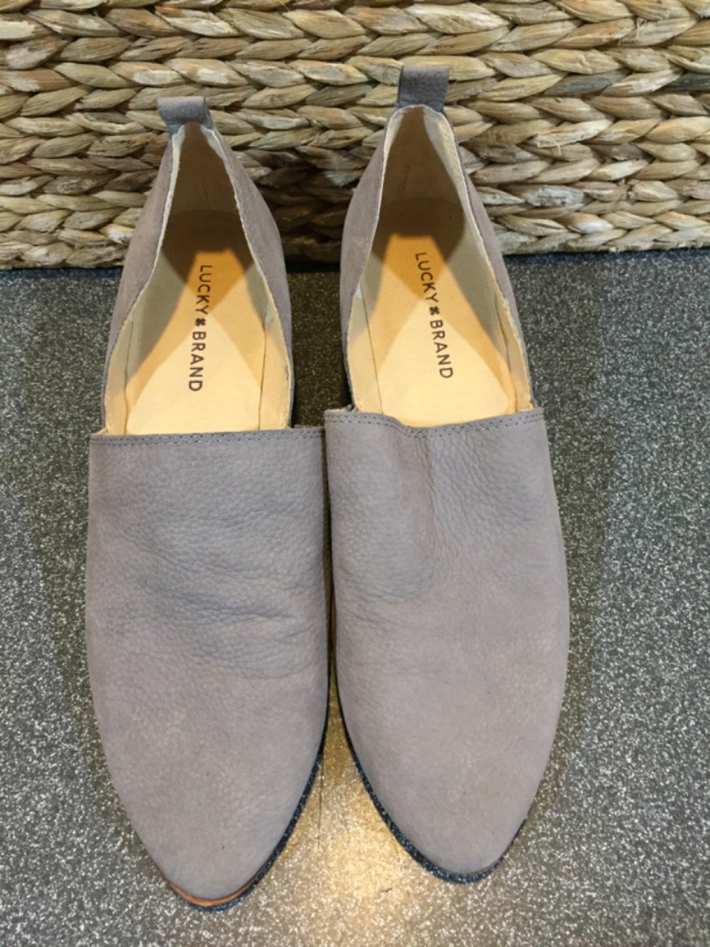 Lucky Brand Gray Suede Slip-On Shoes - Picture 10 of 12